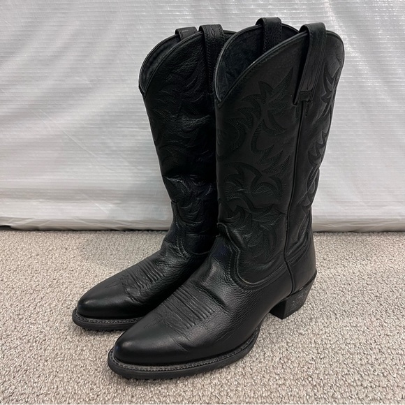 Ariat  Heritage R Toe Black Leather Cowboy Boots Western 10002218 Men Sz 8.5 EE, - Picture 3 of 16